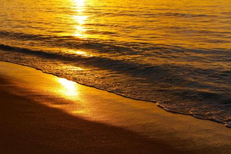 日落, 海滩, 海, 太阳, 海洋