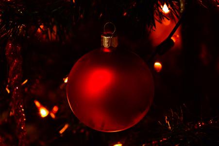 球, 模糊, 庆祝活动, 圣诞节, 圣诞装饰, 圣诞灯, 圣诞树