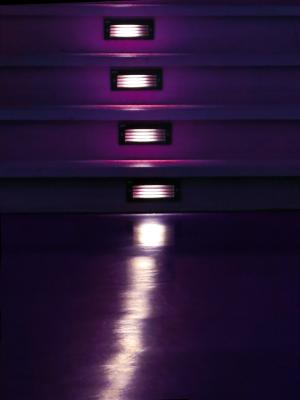 剧场, 照明, 楼梯, 晚上, 品种, 深紫色