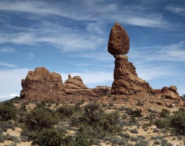 平衡的岩, 形成, 砂岩, 自然, 沙漠, 风景名胜, 拱门