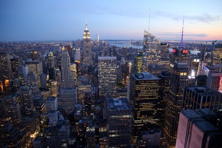 纽约, 城市, 摩天大楼, 美国, 建筑, 纽约, 建筑