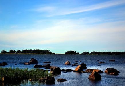 水, 群岛, kvarken 群岛, 芬兰, 自然, 户外, 湖