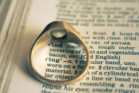 结婚戒指, 戒指, 词典, 订婚, 从事, 单词, 爱