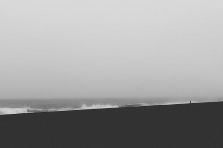 水, 波, 崩溃, 海, 海洋, 灰度, 黑色和白色