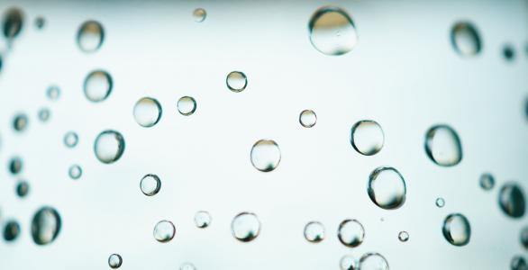 水, 下降, 玻璃, 透明, 泡沫, 背景, 液体