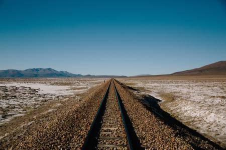 铁路, 跟踪, 岩石, 火车, 山, 旅行, 旅行