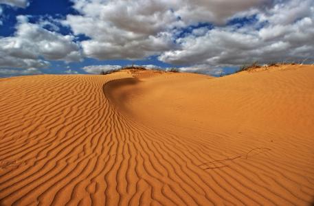 沙丘, 沙子, 景观, 涟漪, 干, 沙漠, 热