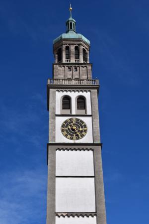 市政厅塔, 奥格斯堡, 塔, 时钟, 钟塔, 建设, 建筑
