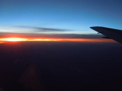 日落, 傍晚的天空, 余辉, 旅行, 飞机, 飞机, 飞行