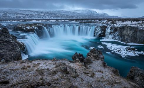 冰岛, godafoss, 瀑布, 河, 功能强大, 风景名胜, 壮观