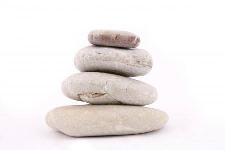 石头, 石头, 在白色背景, 禅宗, 冥想, 心灵的宁静, 堆栈