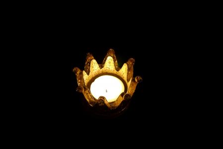 皇冠, 消防, 火焰, 光, 黑色背景