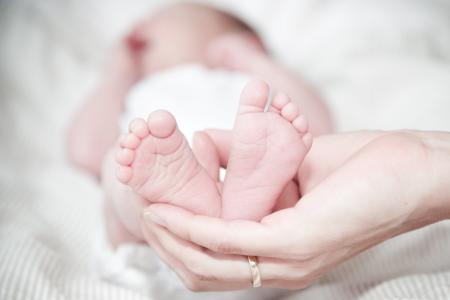 宝贝, 婴儿的脚, 床上, 出生, 儿童, 微妙, 双脚
