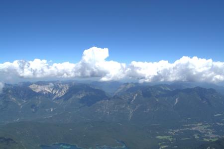 祖格峰, wetterstein 山脉, 极右, 东阿尔卑斯山, zwölferkogel, 山脉, 高山