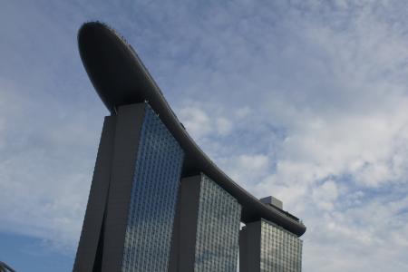 滨海湾, 新加坡, 建筑, 摩天大楼, 玻璃幕墙, 现代, 玻璃