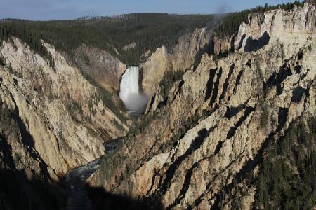 下黄石瀑布, 瀑布, 国家公园, 怀俄明州, 美国, 景观, 户外