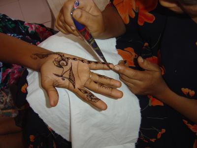 会议, 纹身, 指甲, 手, 妇女, 吉布提, 非洲