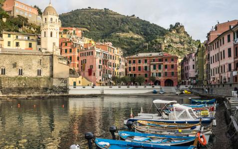 五渔村, 欧洲, 意大利, vernazza, 建筑, 小船, 自然