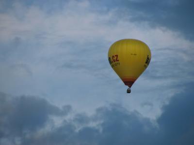 热气球, 骑, 气球, 天空, 云彩, 张影像, 空气