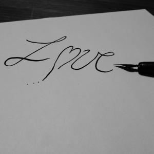 爱, 字母, 心, 给你的情书, 爱你, 油墨, 爱的宣言