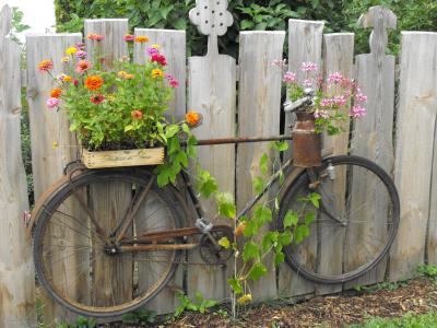 不锈钢, 自行车, 花园, 栅栏, 自行车, 户外, 花