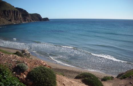 isleta 摩洛, 预订, 地中海, 西班牙, 海滩, 孤独