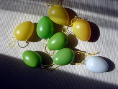 鸡蛋, 装饰, 绿色, 黄色, 卡罗尔, 春天, 庆祝活动