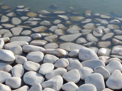 石头, 白色, 水