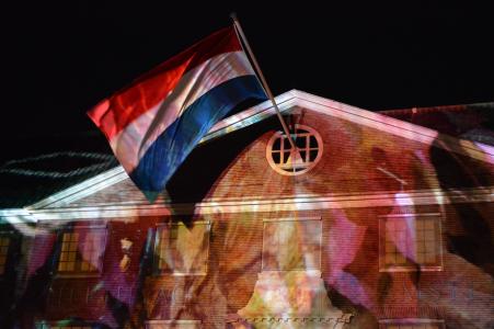 冬宫, 阿姆斯特丹, 光的节日, 国旗, 荷兰, 艺术