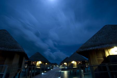 马尔代夫, 夏季, 晚上, 假期, 旅行, 木材-材料, 热带气候