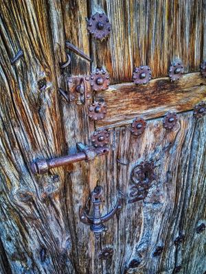 门, 老, 木材, 输入, 乡村, 生锈, 历史
