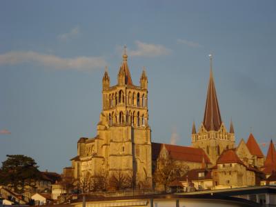 洛桑, 大教堂, 教会, 瑞士, 钟楼