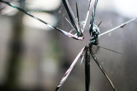 玻璃, 破碎, 支离破碎, 孔, 裂纹, 光盘, 窗口