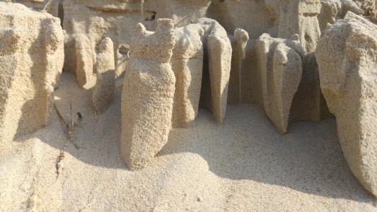 沙子, 侵蚀, 雕塑, 海滩, 沙丘