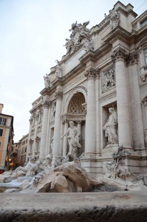 喷泉, 特雷维, 罗马, 具有里程碑意义, 意大利, 欧洲, 罗姆人