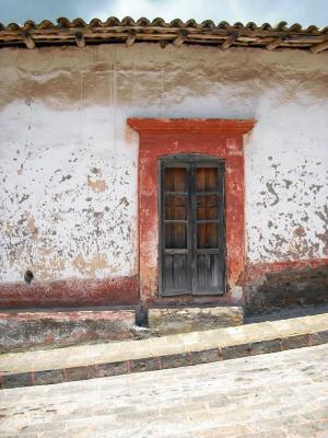 墨西哥, 门, 老, 小镇, 街道, 房子, 年份