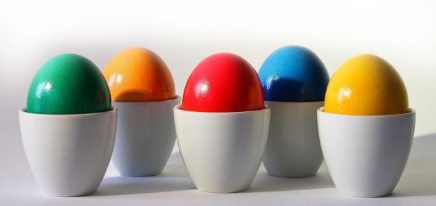 五, 各种, 鸡蛋, 白色, 陶瓷, 杯子, 绿色