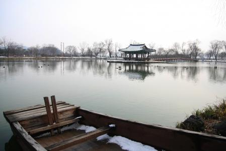 格兰特, 南中国海的宫殿, 渡船, 湖, poyongjeong, 丽城, 雪