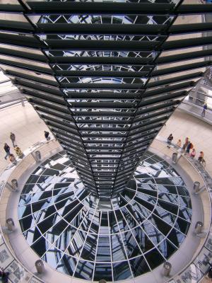 柏林, 玻璃, 圆顶, 建筑, 高角度视图, 未来派, 建筑的结构