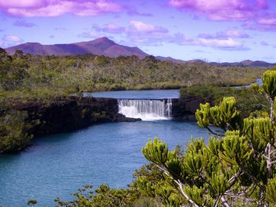 新喀里多尼亚, 景观, 风景名胜, 山脉, 植物, 河, 瀑布