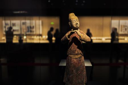 陶器雕像, 土壤产品, 古董, 博物馆, 历史, 中国, 传统