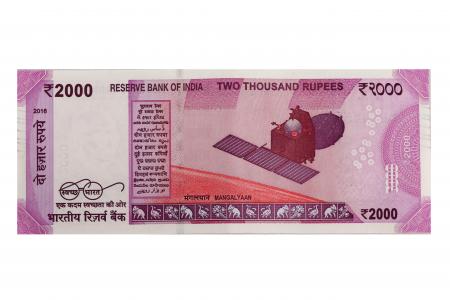 货币, 钞票, 印度, 2000, 卢比, 钱, 注意