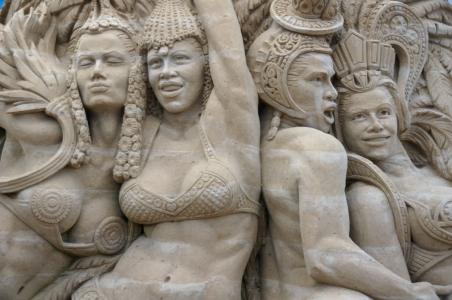 沙子雕塑, 沙子, 雕塑, 沙子的结构, 图稿, 节日, 波罗地海