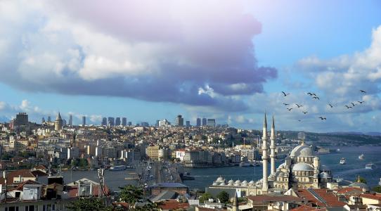 伊斯坦堡, urkey 到, 加拉塔, 土耳其, 景观, 云计算, 塔