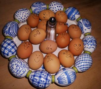 鸡蛋, 复活节, 规模, 有趣, 蛋壳