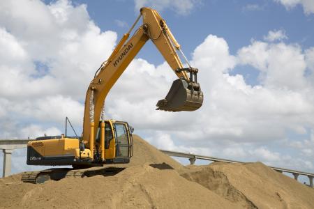 开挖, 动力铲, 挖掘机, 沙子, 挖掘机, 建筑业, 地球移动器