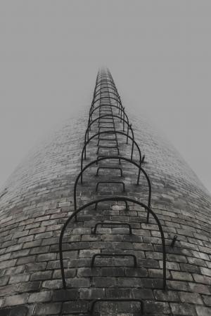 塔, 楼梯, 雾, 建筑