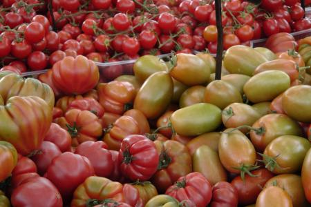 西红柿, 蔬菜, 市场, 绿色, 红色, 成熟, 不成熟