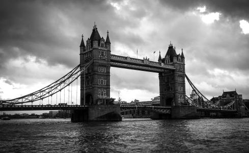伦敦, 旅行, 英国, 影响, 国旗, 著名广场, 泰晤士河