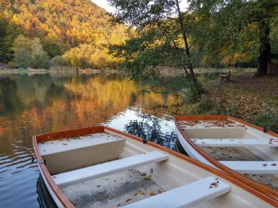 小船, 秋天, 石门, 水, 景观, 假期, 滨水区